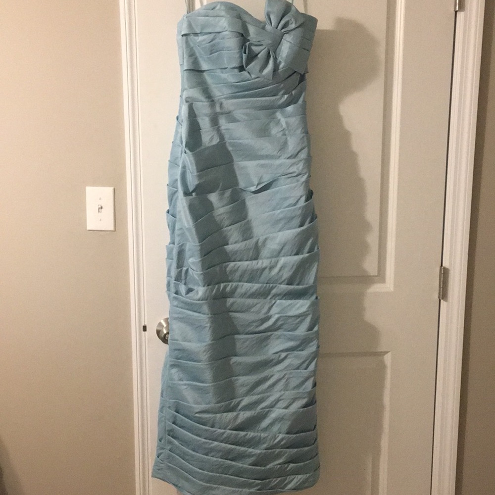Blue formal dress - strapless - Size 6